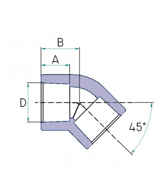 На фото Hi-Therm PP-R elbow 45°